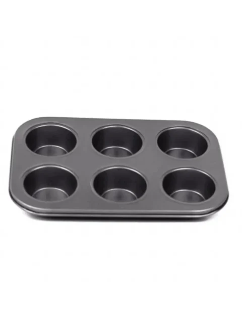 Non-Stick Cupcake Tray 6pc – Perfect for Easy Baking & Release